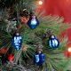 25 Pieces Blue Tiny Christmas Ornaments